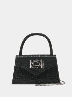 Bebe Black Hollywood Diamond Mini Satchel